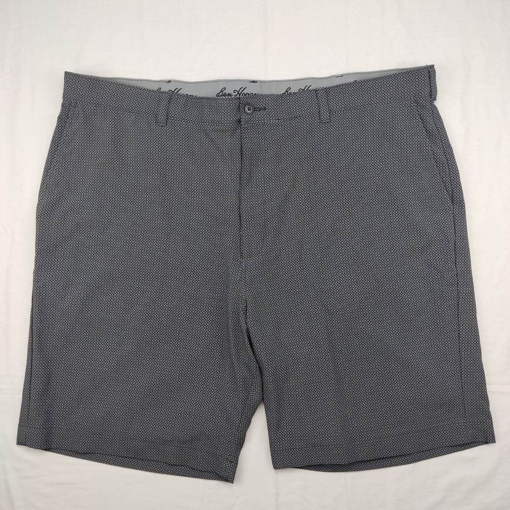 Ben Hogan Shorts Mens 44 Grey Micro Pattern Performance‎ Golf Stretch Inseam 9